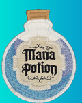 Embroidered Potion Bottle Coasters