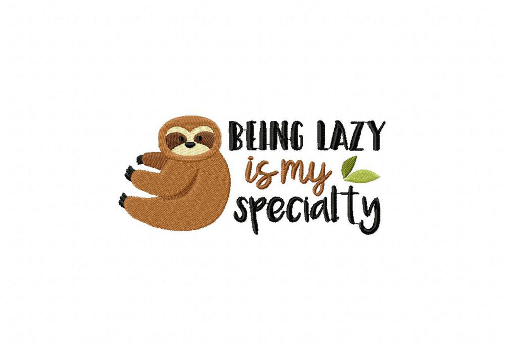 Sloth Embroidery T-Shirts