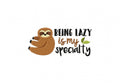 Sloth Embroidery T-Shirts