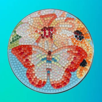 Butterfly Diamond-art Coaster Set