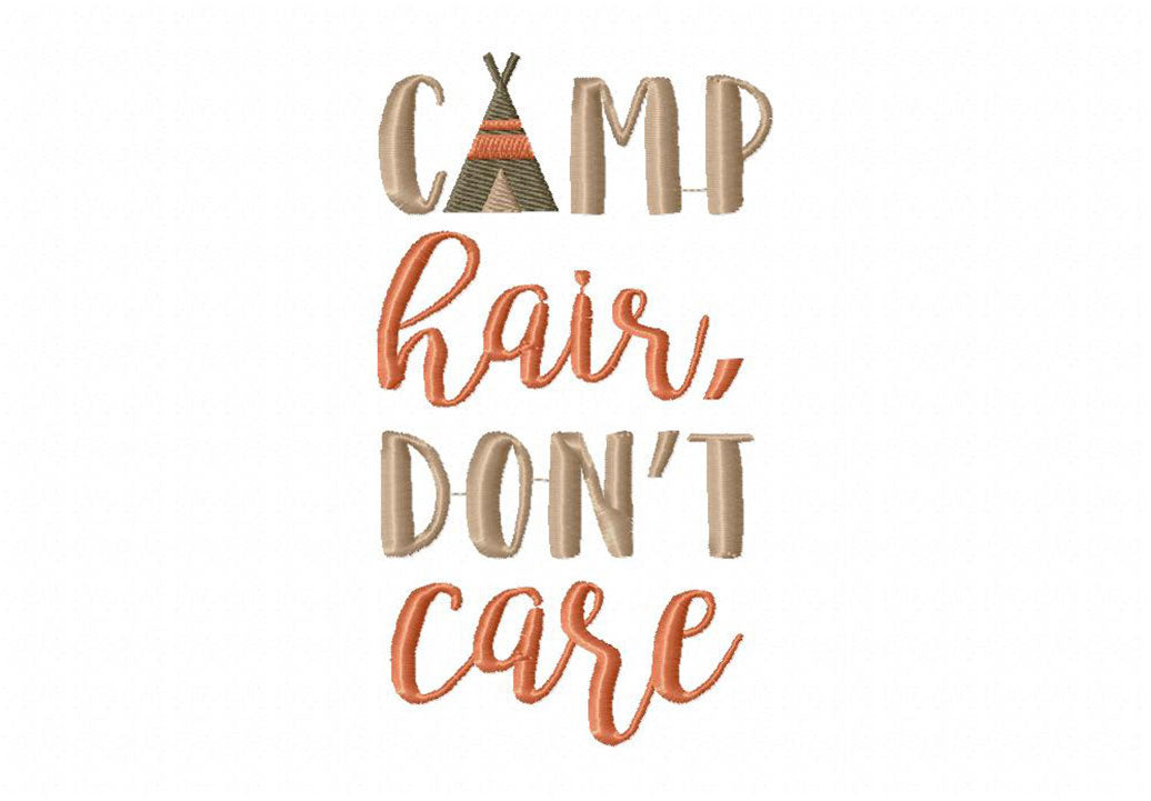Camping Embroidery T-Shirts