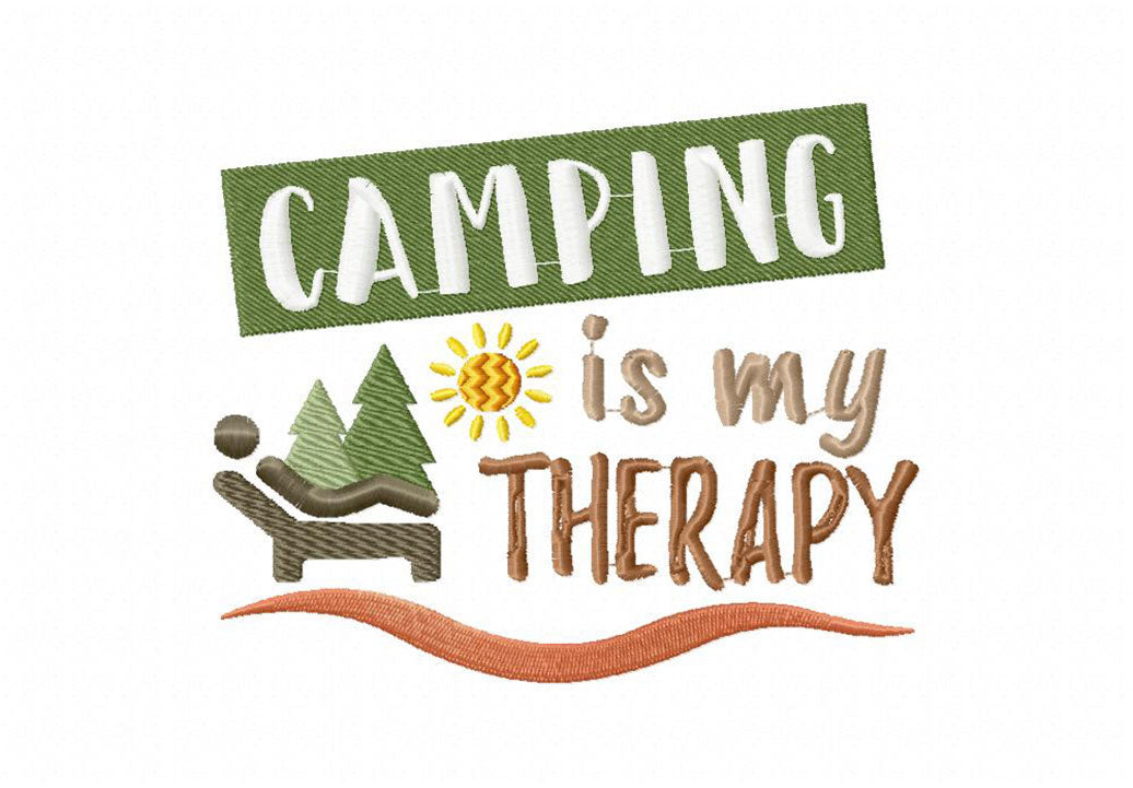 Camping Embroidery T-Shirts