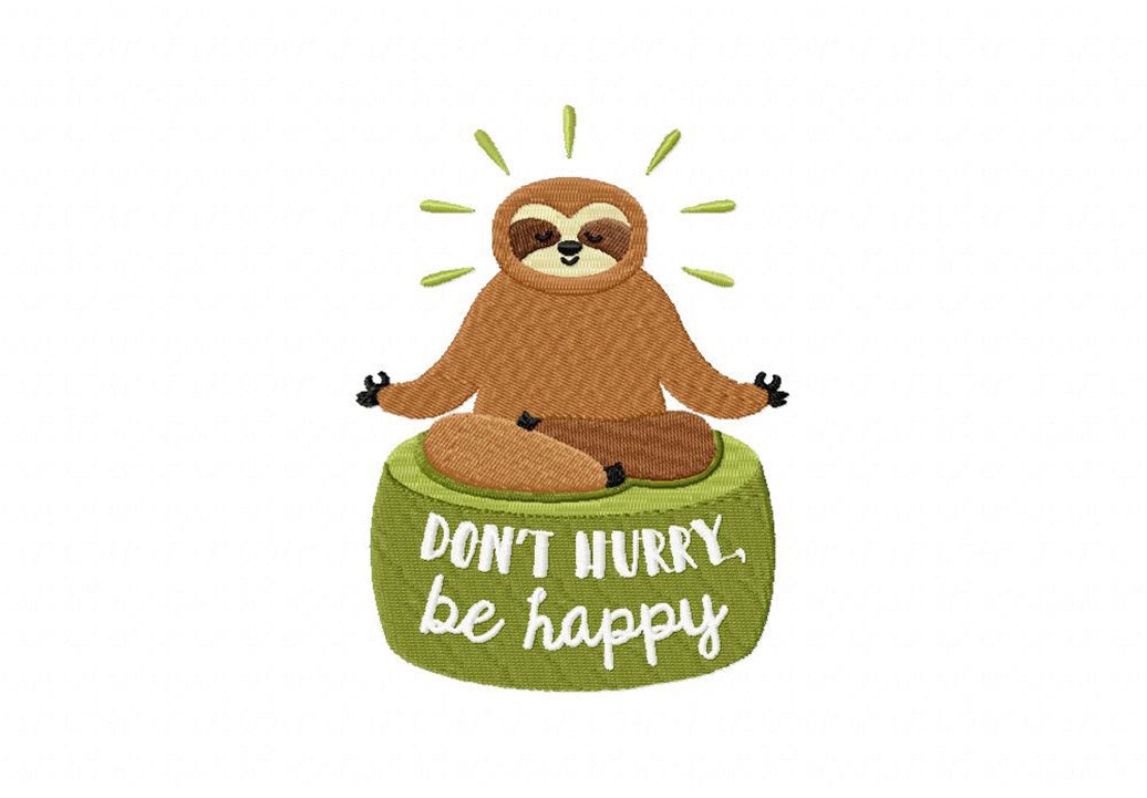 Sloth Embroidery T-Shirts
