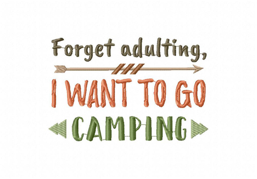 Camping Embroidery T-Shirts