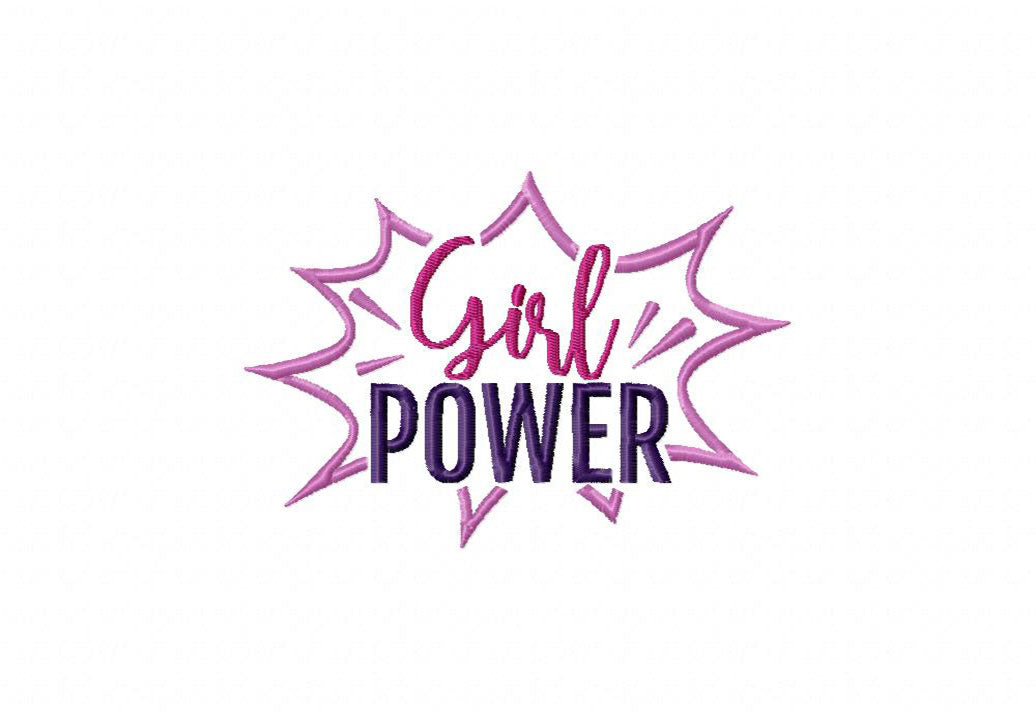 Girl Power Embroidery T-Shirts