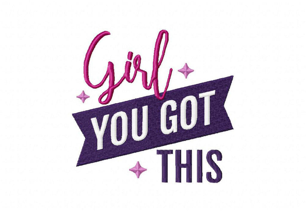 Girl Power Embroidery T-Shirts