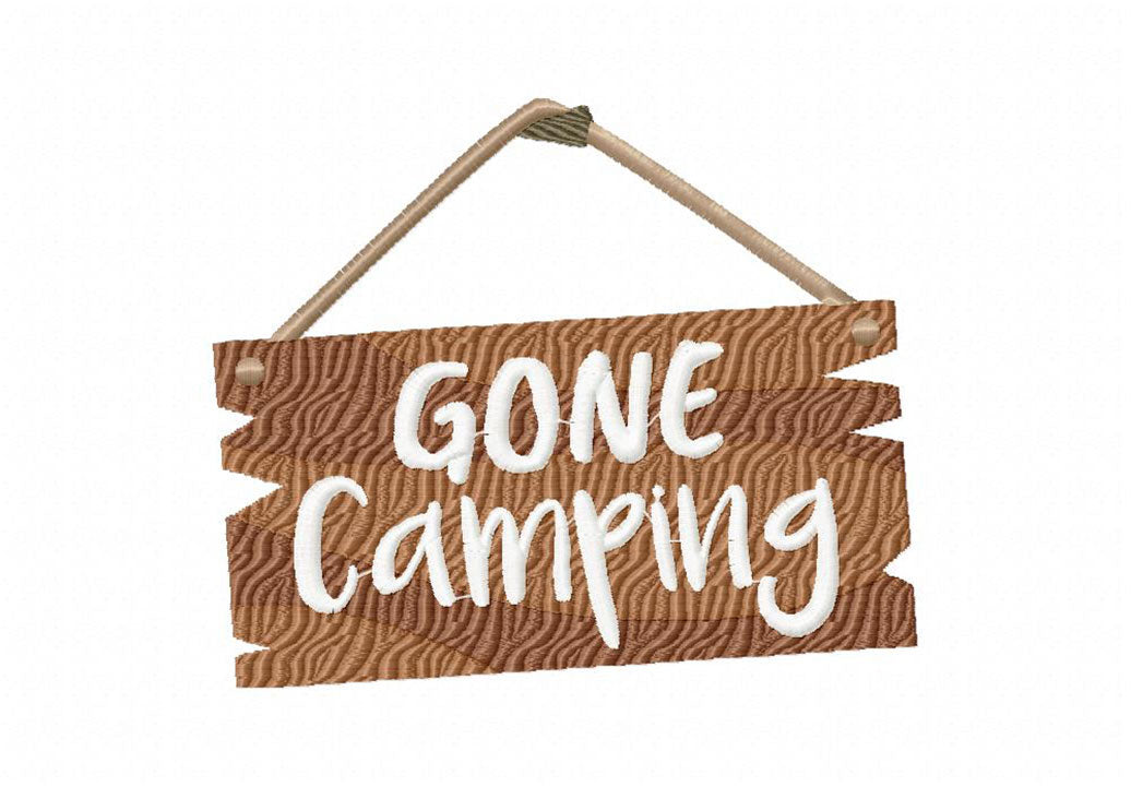 Camping Embroidery T-Shirts