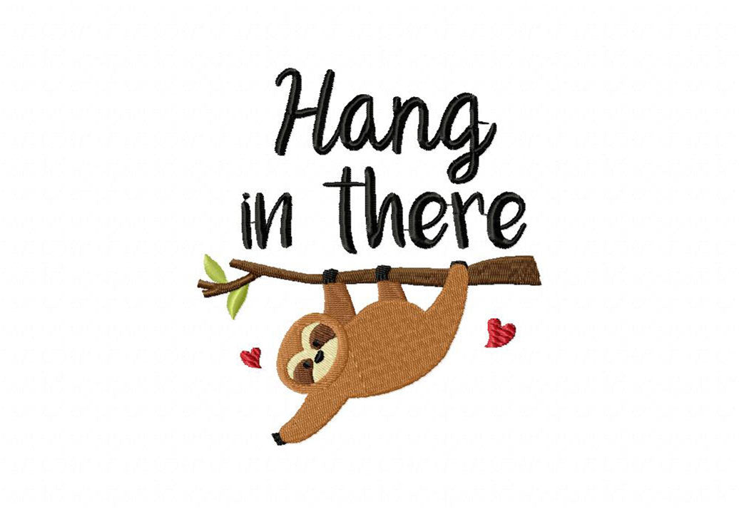 Sloth Embroidery T-Shirts