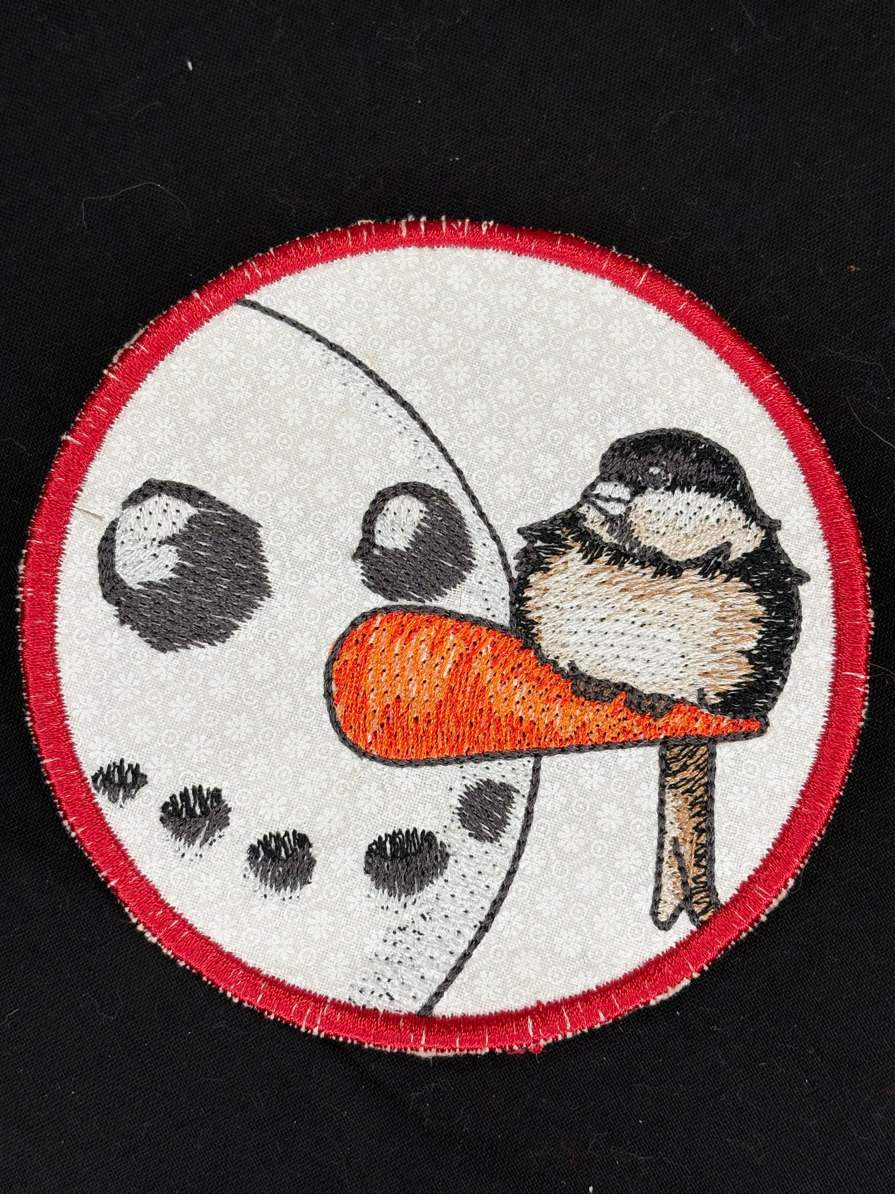 Winter Birds Peeking Snowman Coasters