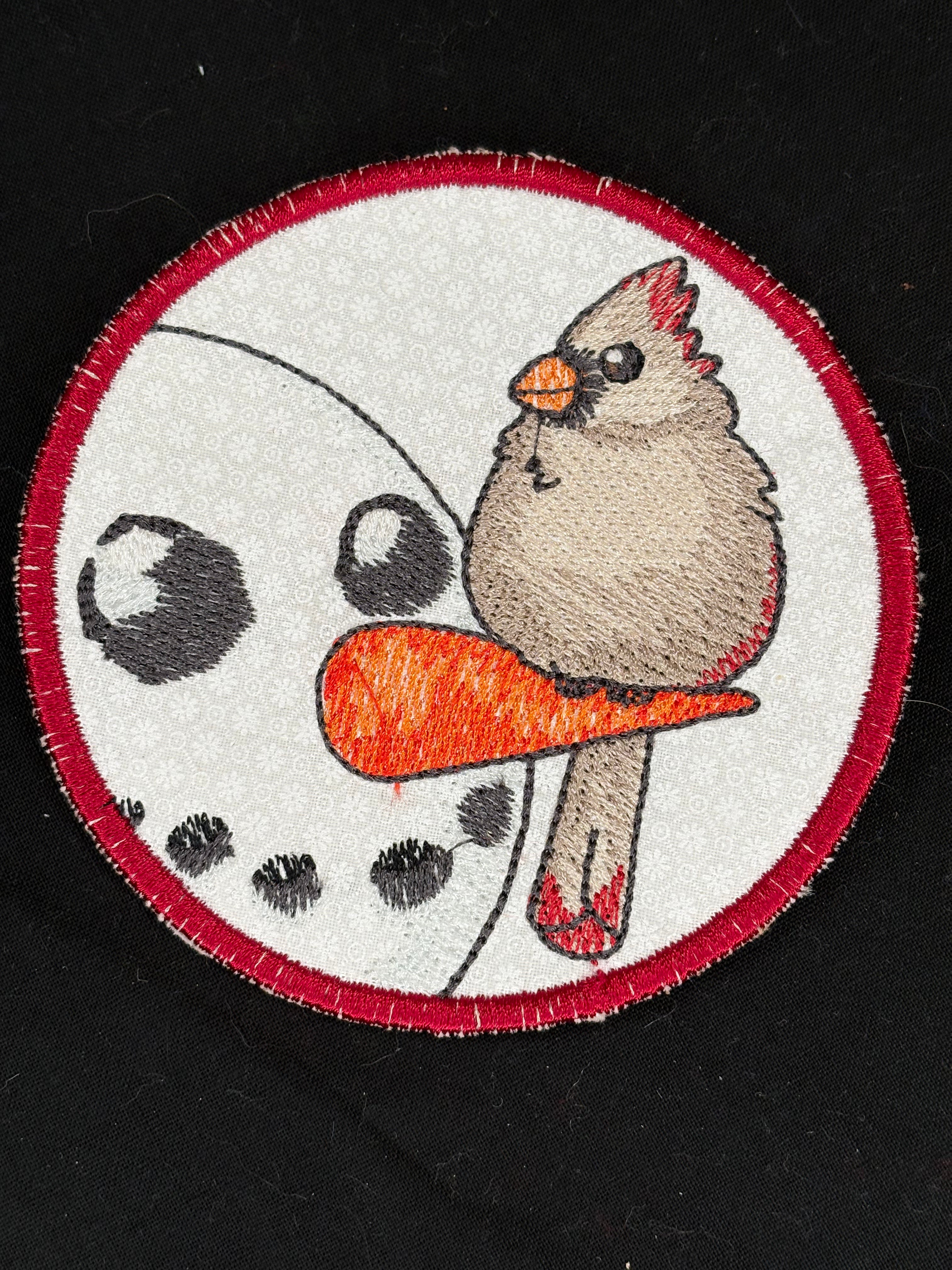 Winter Birds Peeking Snowman Coasters