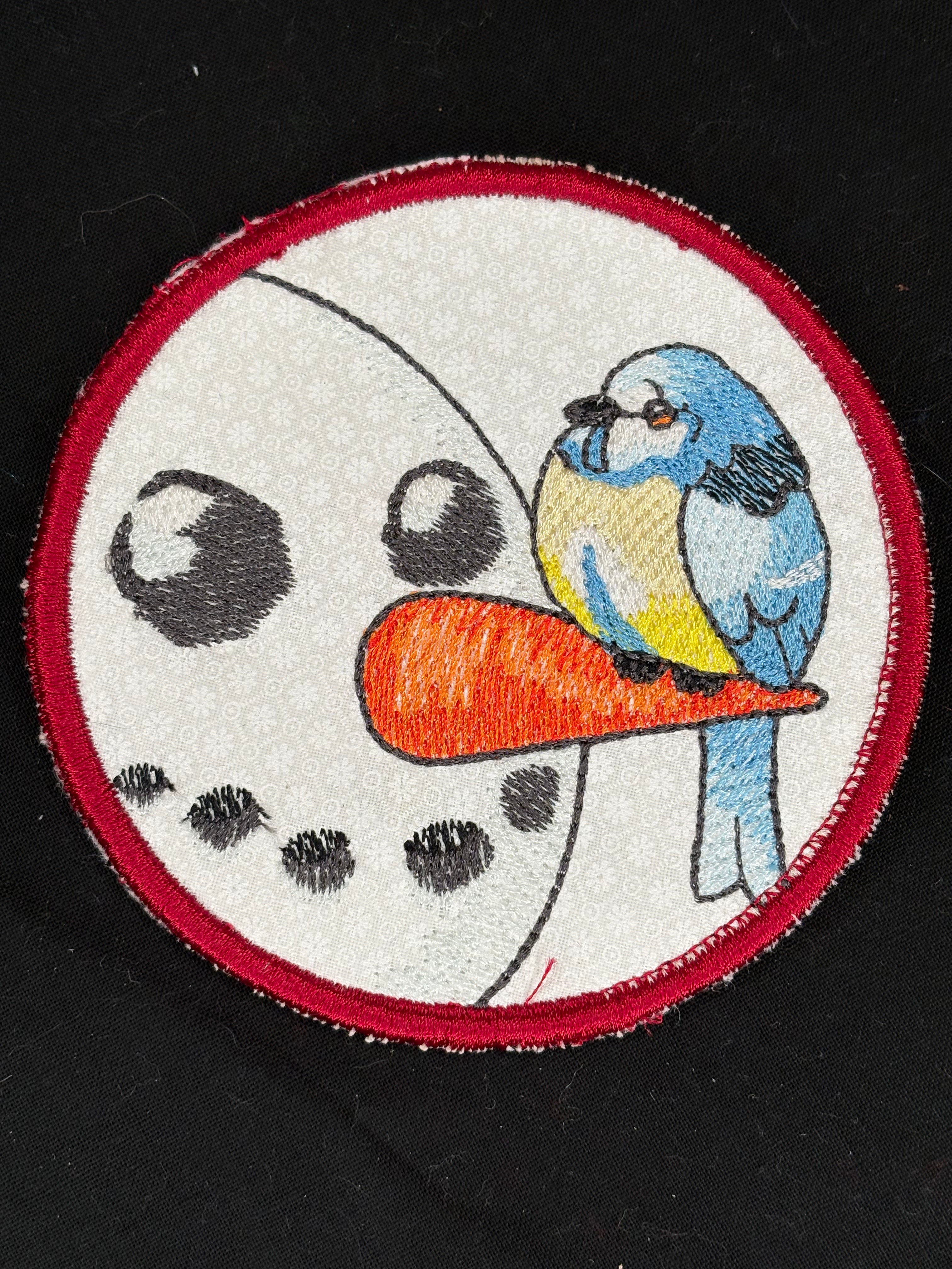 Winter Birds Peeking Snowman Coasters