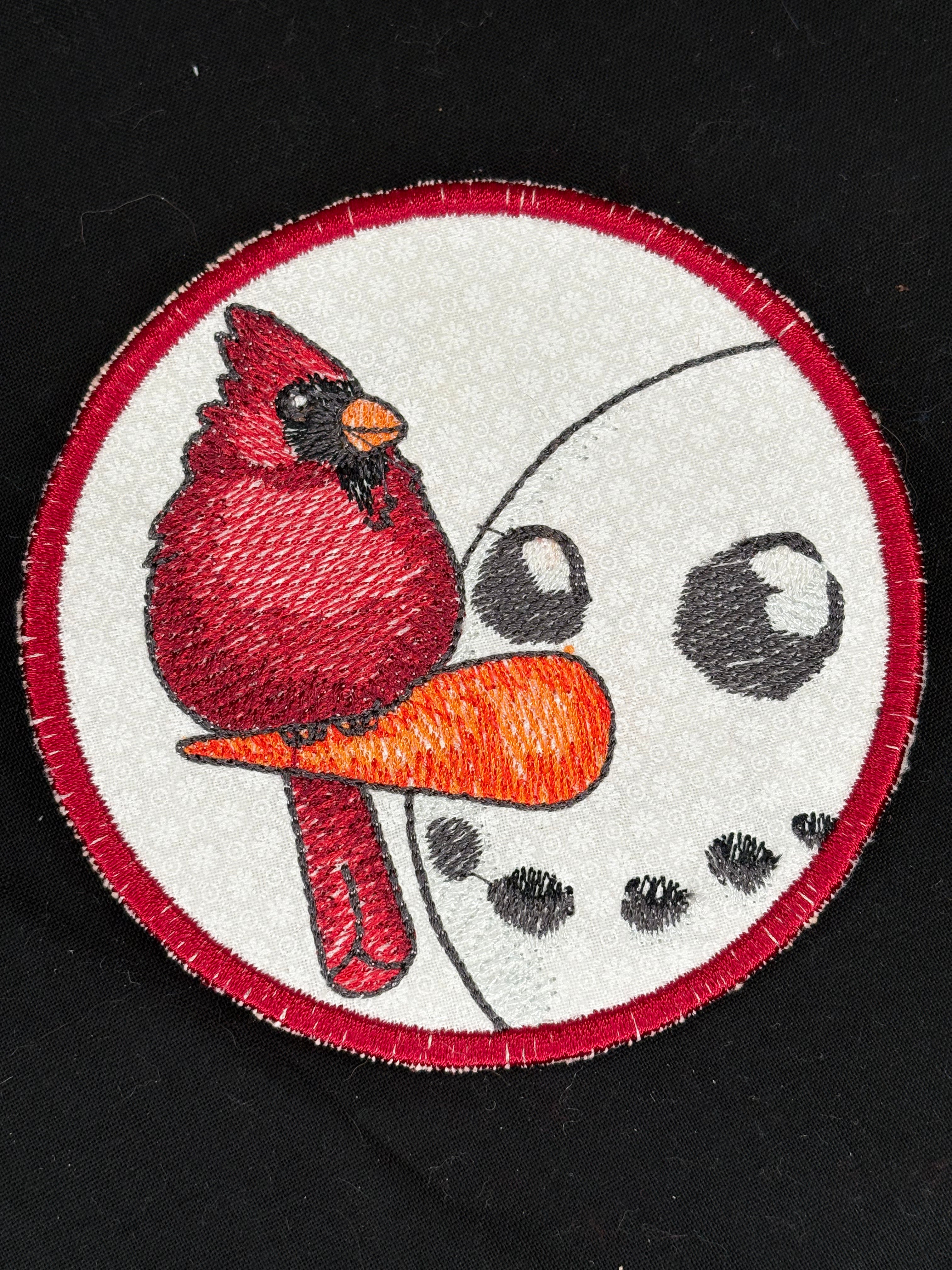 Winter Birds Peeking Snowman Coasters