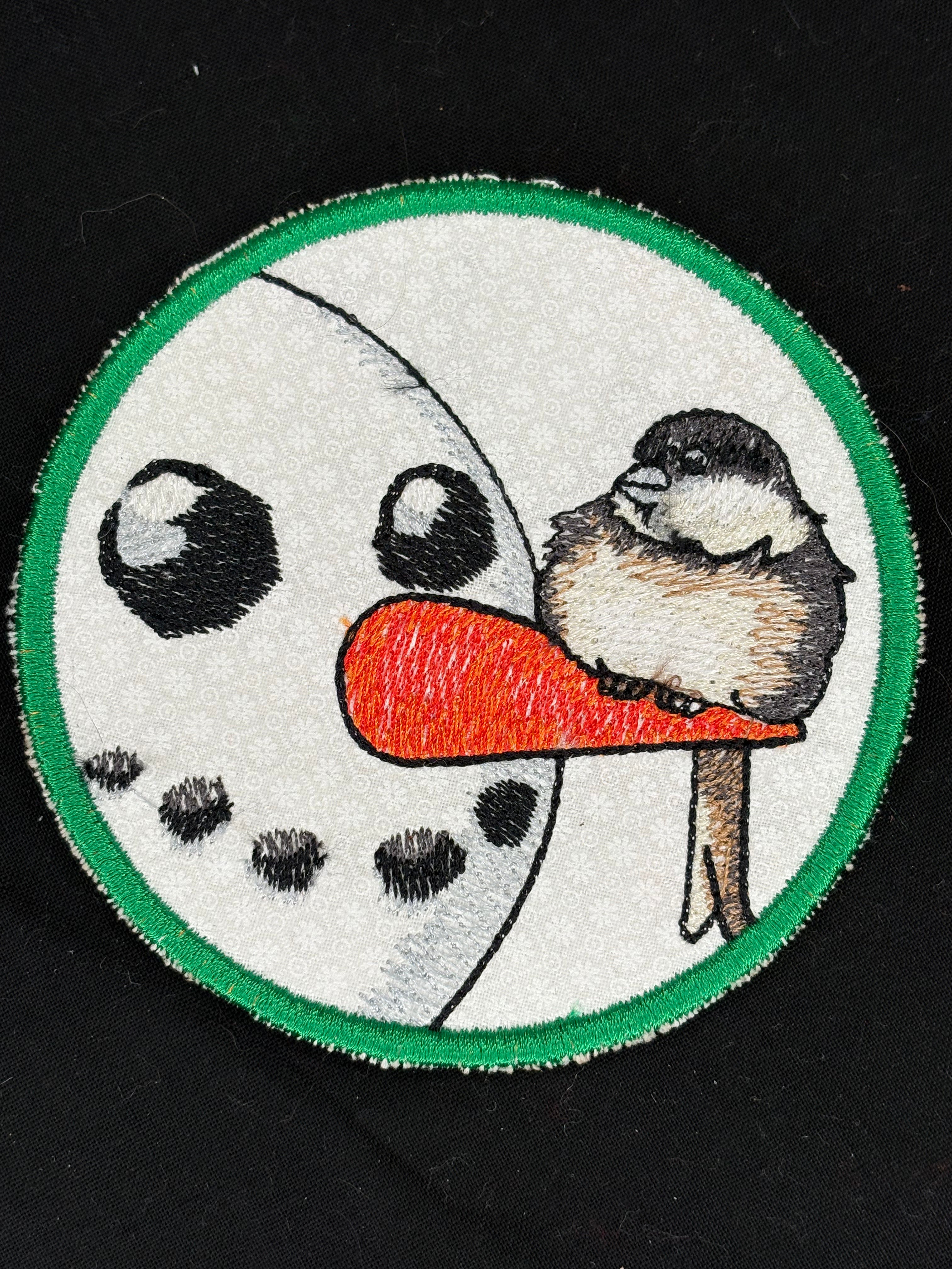 Winter Birds Peeking Snowman Coasters