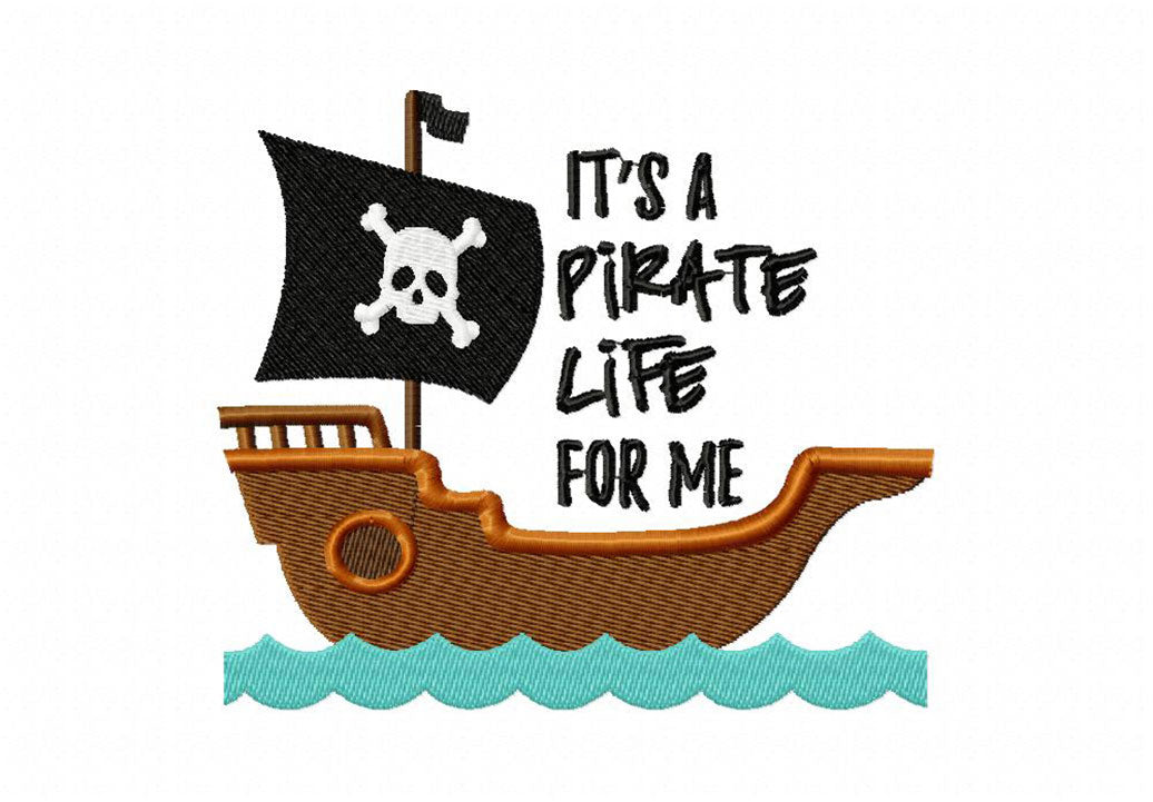 Pirate Embroidery T-Shirts