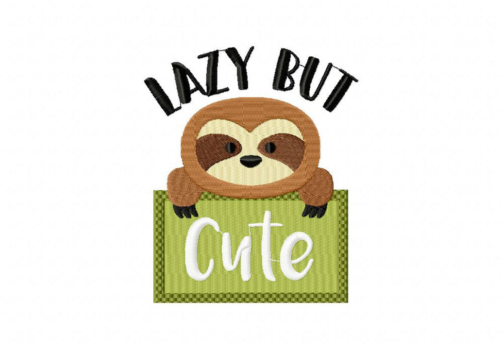 Sloth Embroidery T-Shirts