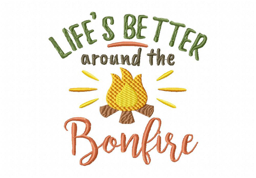 Camping Embroidery T-Shirts