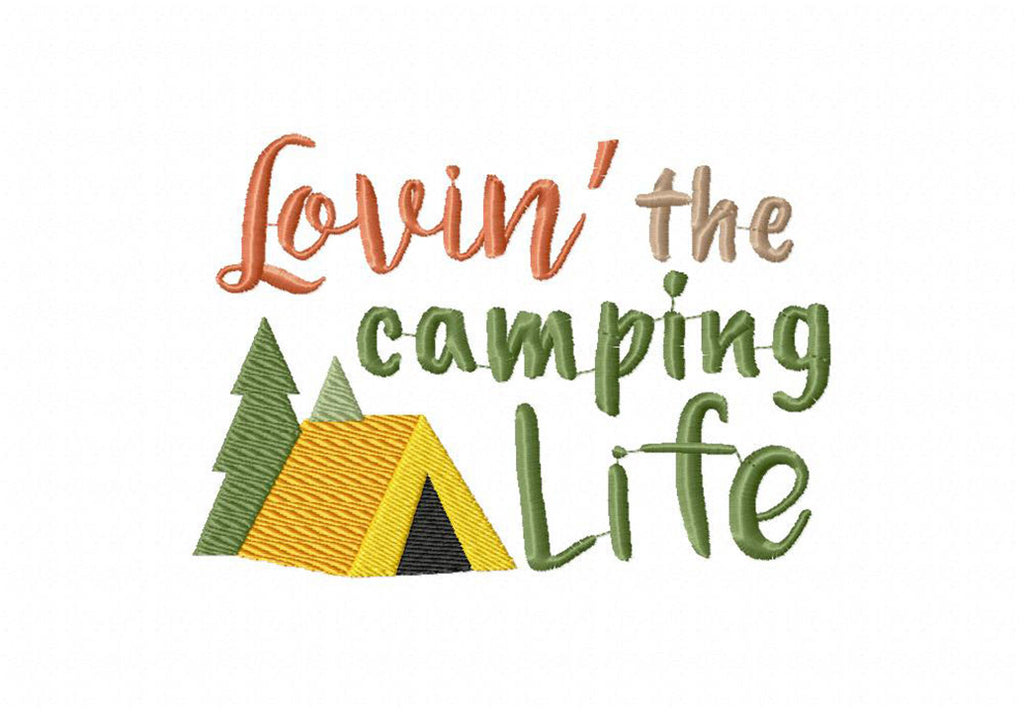 Camping Embroidery T-Shirts