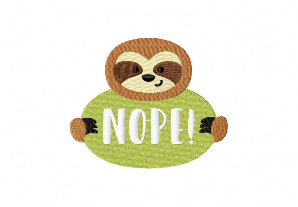 Sloth Embroidery T-Shirts