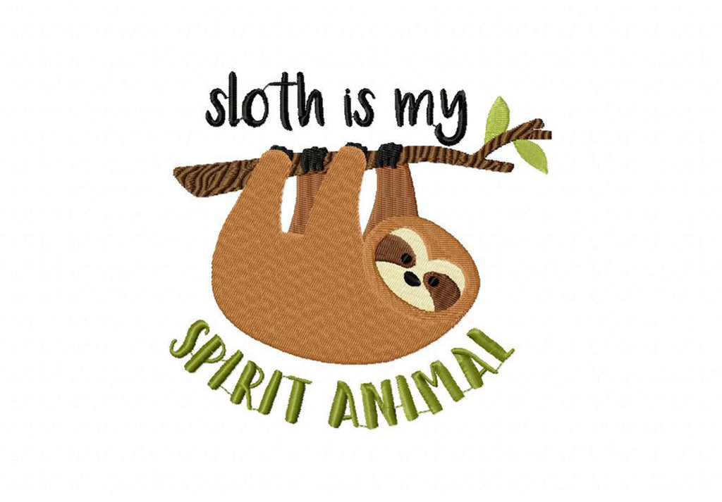 Sloth Embroidery T-Shirts