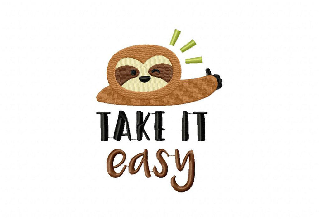 Sloth Embroidery T-Shirts