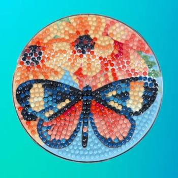 Butterfly Diamond-art Coaster Set