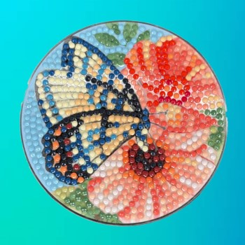 Butterfly Diamond-art Coaster Set