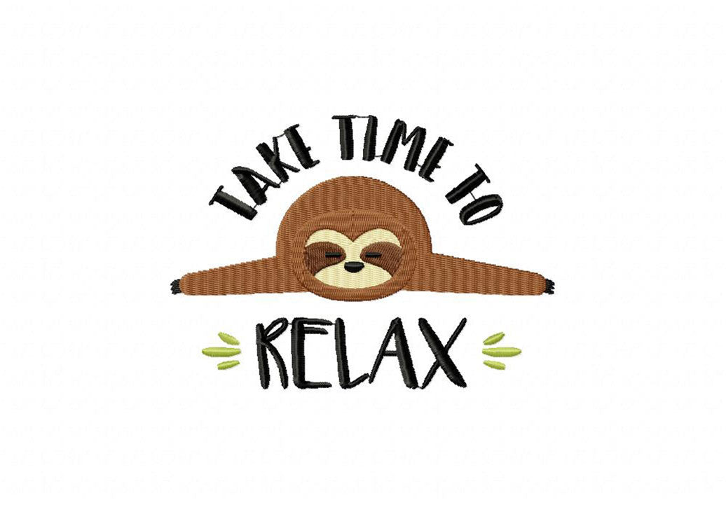 Sloth Embroidery T-Shirts