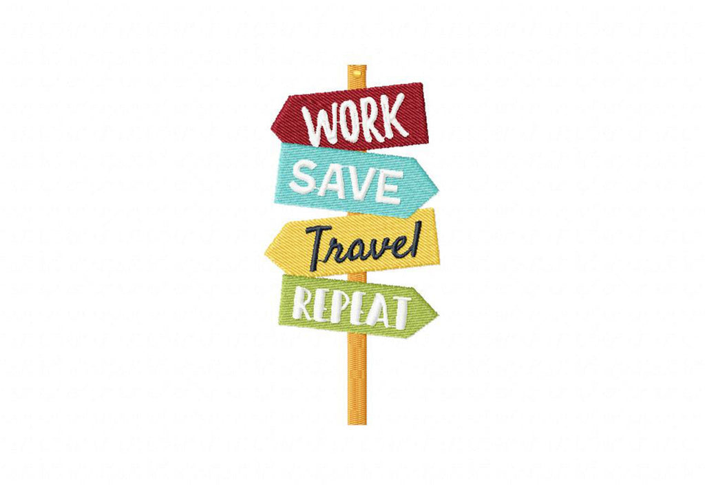 Travel Embroidery T-Shirts