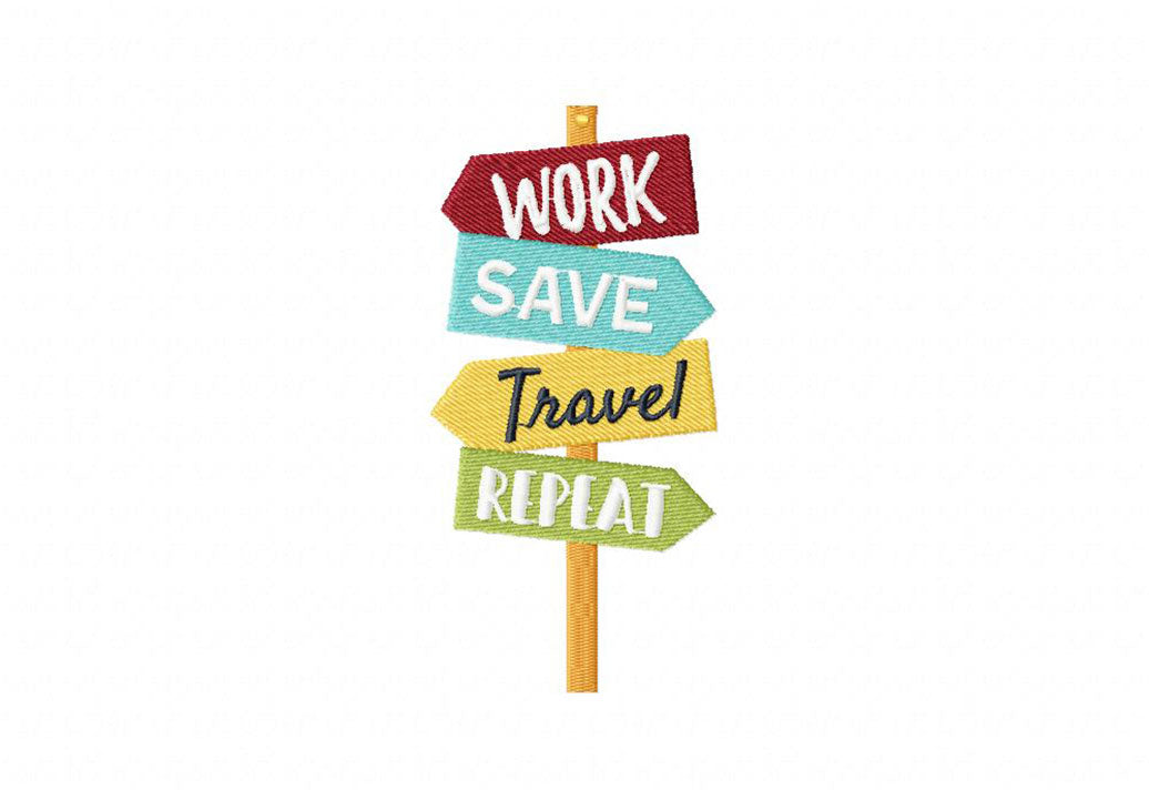 Travel Embroidery T-Shirts
